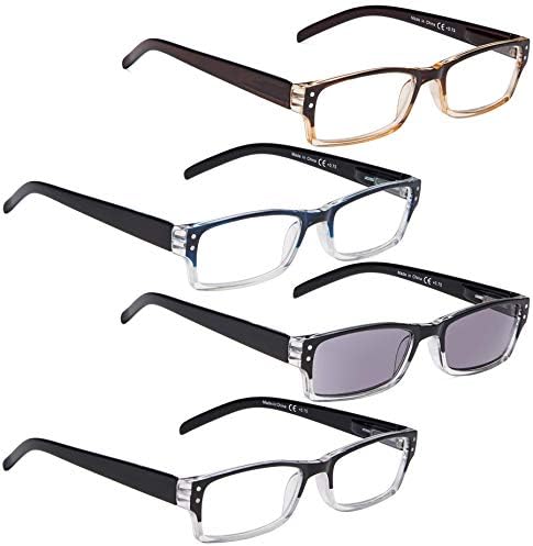 3 Пакувања Полу-раб Очила За Читање + 4 Пакувања Класични Очила За Читање