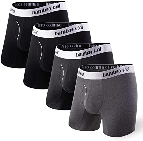Bamboo Cool Mens Mens Mens Duonment Boxer Brots Brists Soft Dishate Whighture Wilking Bamboo viscose upterwear 4 пакет