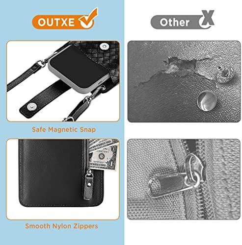 Outxe Crossbody Телефонски чанта+ магнетски адаптер прстен 2 пакет