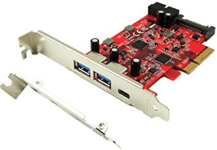 Ableconn PEX-UB158 USB 3.2 5-порта PCIE 3.0 картичка-USB 3.1 PCIE Gen3 X4 лента за адаптер за домаќини