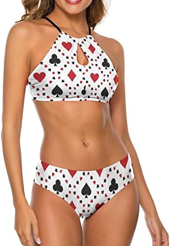 Покер картички женски бикини постави секси костуми за капење Триаголник со два парчиња костим за капење