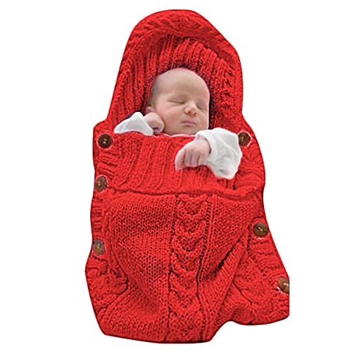 Xmwealthy новородено бебе за завиткување, плетено плетено за спиење, приемно ќебиња за ќебиња за бебе за бебе