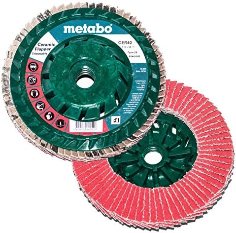 Metabo 629458000 5 x 5/8 - 11 керамички флаперски абразиви со абразиви дискови 40 решетки, 5 пакувања