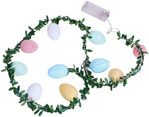 Промена на боја LED Велигденски светла жица жица управувана батерија Велигденска домашна лесна жица забава јајца декор светилки