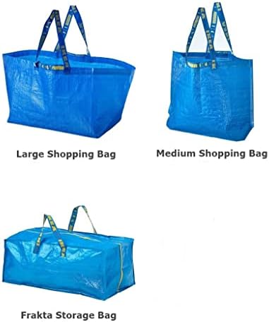 Зачувување на Frakta, Shopping L&M Bag Set од 3 ленти Силни рачки и патенти, складирање за заштеда на простор, преклопете рамен, алтернатива