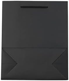 Бенг уредна облека 70 -ти торби за подароци за роденден - Црна хартија со рачка со јаже - Еко пријателска торба за подароци