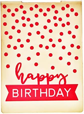 Kwellam Среќен роденденски точки пластични папки за втиснување за правење картички и други занаети со хартија 22051837