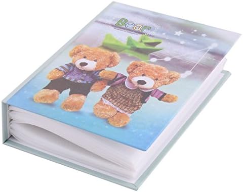 Ruilogod Bear Paper Boat Print Wedding 100 џебови за складирање на слики, меморија филмски албум (ID: A15 595 F00 F2F 053