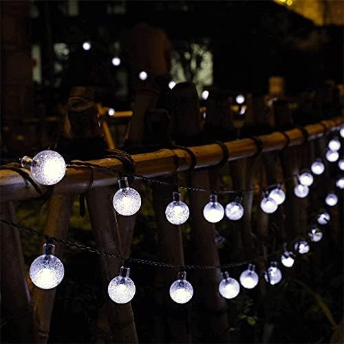 N/A светла на отворено 60 LED светла на кристал глобус со 8 режими водоотпорна моќност за внатрешен двор за декор за градинарски