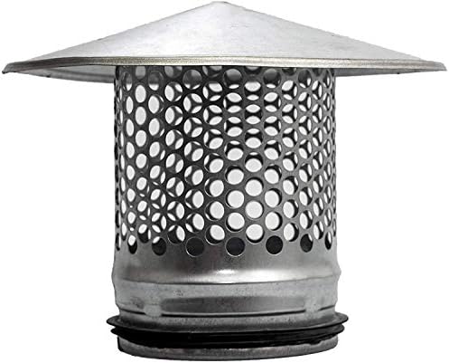 Системи за вентилација 6 инчен тркалезен капа од оџак галванизиран челик за сите временски услови горниот круг на издувните гасови со гума