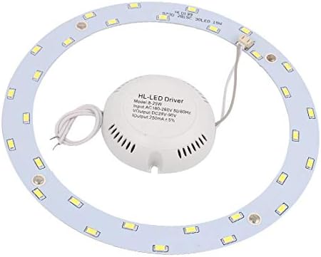 Нов LON0167 AC 180-260V 15W 30 LED светлосен панел 5730 SMD ануларна таванска ламба плоча 6500-7000K (AC 180-260 ν 15W 30 LED-LICHTPANEEL