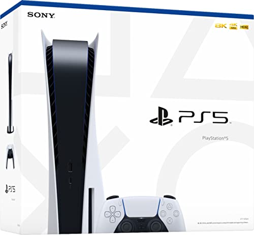 PlayStation 5 диск верзија PS5 Конзола - Дополнителен контролер, 4K -ТВ игри, излез од 120Hz 8K, 16 GB GDDR6, 825GB SSD, WiFi 6,