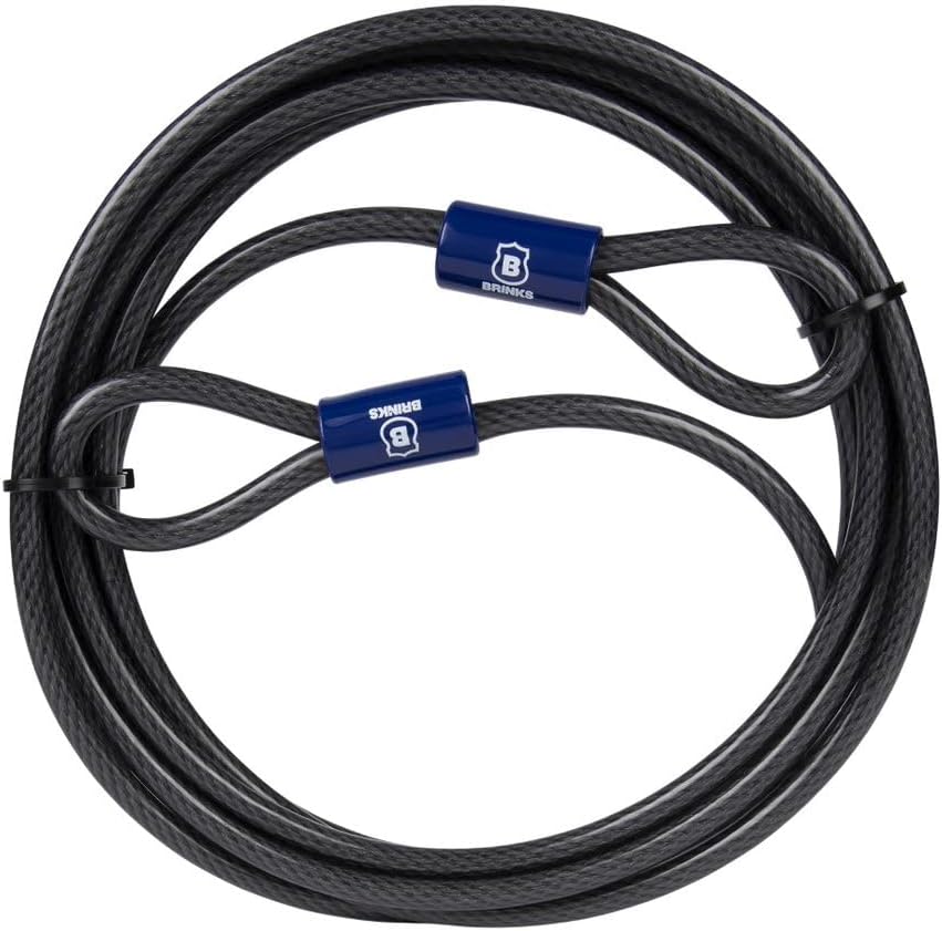 Brinks - 15 ft x 3/8 Флексибилен кабел за челична јамка - Винил завиткан со тешки винил за заштита на корозија