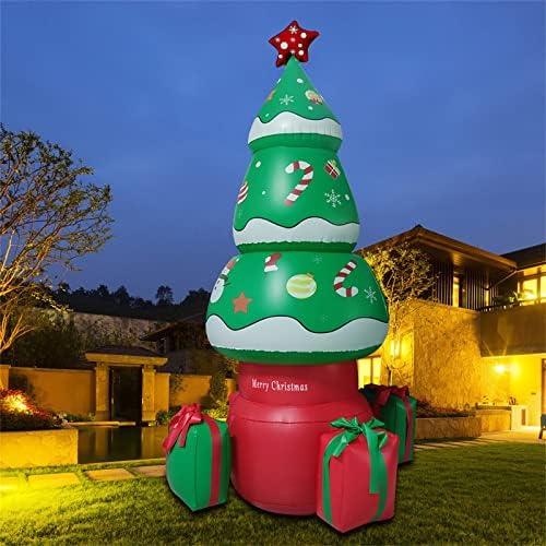 Xunion gqtdqt е новогодишна елка со LED светла двор декорација затворен отворен двор градина Божиќна декорација