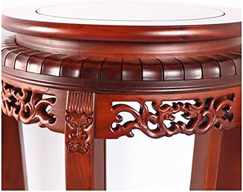 Xiaoheshop дрво дисплеј стол за подножје вазна штанд дрвена вазна база рачно изработен тркалезен дисплеј штанд Бонсаи базаи