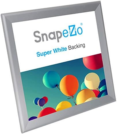 Snapezo Silver 36x37 Poster Frame, 1,7 Aluminum профил, рамка за предвремена рамка, монтирање на wallидови, широка серија