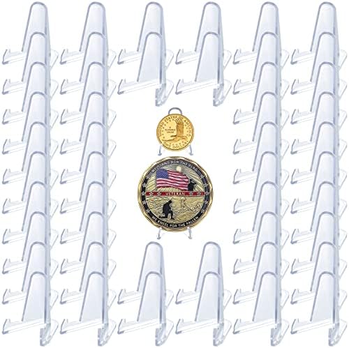 Лранфоу Монета Стојат 50 ПАРЧИЊА 1.4 Акрилик Стои За Прикажување Монети Предизвик Медали Казино Чипови