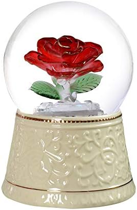Loveубов кон вас подарок завиткана музичка кутија црвена роза цветна промена на лесен музички снег глобус за девојчиња сестра сестра ќерка