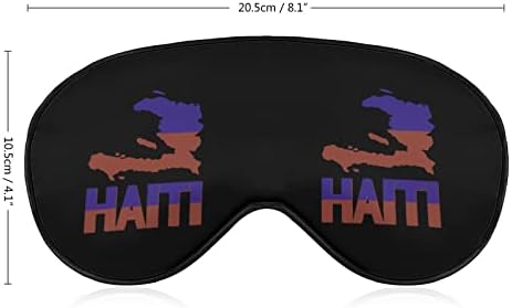 Знаме На мапата На хаити Мека Маска За Очи Покријте Ефикасно Засенчување Удобност На Очите Маска за Спиење Со Еластичен Прилагодлив