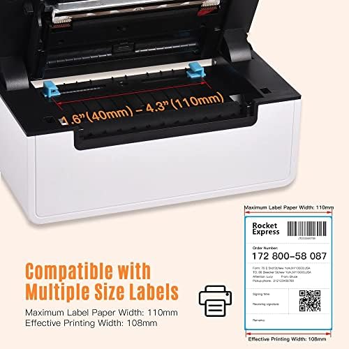 Печатач за термичка етикета за десктоп за пакет за испорака 4x6 сите во еден производител на етикети 180мм/с термички печатач за