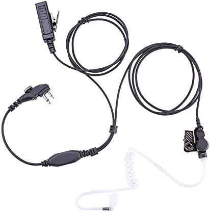 Слушалките за слушалки за пофинални слушалки компатибилни со Hyt Hytera PD502 PD562 BD502 TC-508 и TC-580 WAKERIE TACKIE RADIO BIG PTT Транспарентна