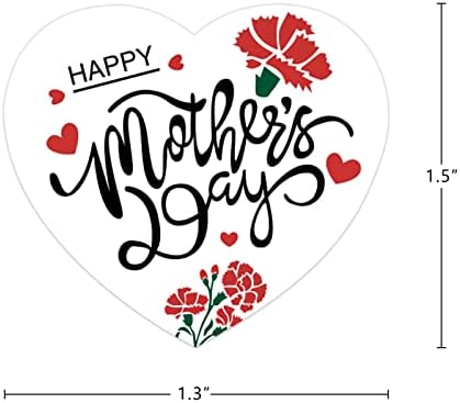 JUESMOS 48pcs Среќен Ден На Мајката Етикета Налепници 1.5 Љубов Срцето Денот На Мајката Налепници Лале Подарок Таг Налепници За Плик Пломби Подароци