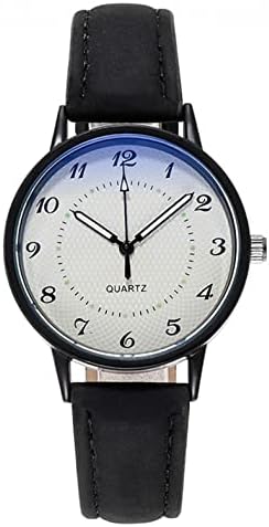 Часови на женски зглобови, женски кожен каиш кварц часовник класичен аналоген часовник дама луксузен елегантен рачен часовник на фустани