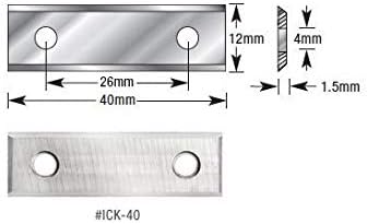 Алатка Амана - ICK -40 Цврст карбид 2 Сечење на рабови Вметнете нож Општа намена Дрво, CHIPB