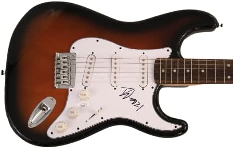 Фред Дарст потпиша автограм со целосна големина Fender Stratocaster Electric Guitar W/ James Spence JSA Автентикација - Flump Bizkit Frontman, три долар Бил, сите, значајни други, чоколадни starвездени