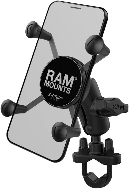 RAM МОНТИРА Х-Зафат Мал Телефон Монтирање Со Кормило U-Болт База RAM МЕМОРИЈА-Б-149Z-А-UN7U Со Кратка Рака За Мотоцикл, ATV/UTV, Велосипед