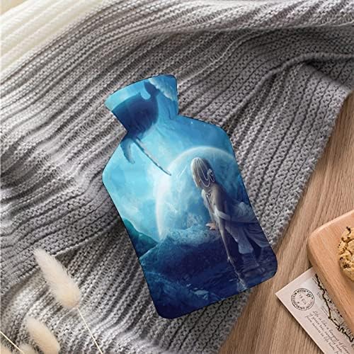 Прекрасно подводно светско шише со топла вода 1000 мл симпатична мека вода-вбризгување торба за рака за топло подароци за рачни нозе