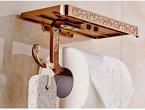 JF-Xuan Едноставен и стилски држач за пешкир од роза од златна хартија бања врежана ролна хартија, тоалетна хартија штанд кујна ролна