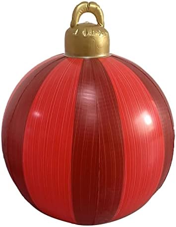Likeside гигант Божиќ ПВЦ надувување украсена топка, Божиќни надуени украси на отворено празнично надувување топки декорација голем надувување