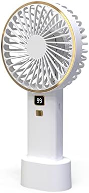 Преносен рачен мини вентилатор Мал личен три-брзински прилагодување мал вентилатор силен ветер со низок бучава 4000mAh голем капацитет