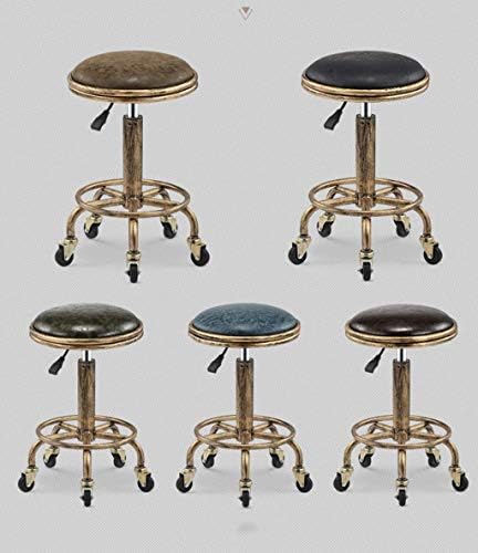 Ретро индустриски стил салон столче, прилагодлива висина за вртење на вртливата канцеларија, стол за столче за масажа на тетоважа