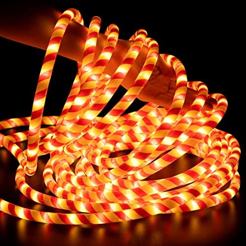 JOIEDOMI 40FT 360 LED LED бонбони јаже светла, водоотпорни Божиќни светла на отворено за градинарски дворови Божиќни Божиќни празници