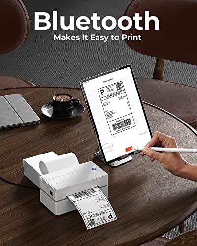 Печатач За Етикета ЗА Испорака MUNBYN Bluetooth, Печатач за Безжична Термичка Етикета 4x6 за Пакети За Испорака Мал Бизнис И