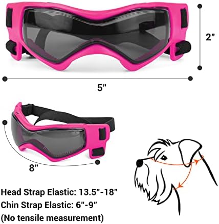 Очила за кучиња средна раса, очила за сонце од кучиња мала раса куче за очи од сонце, заштита од светло за заштита, очила за заштита од
