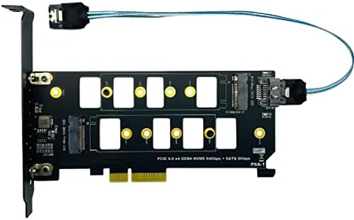 JMT PCIE 4.0 До M. 2 Ssd Адаптер Картичка Gen4 NVMe 64Gbps +SATA 6Gbps Подигач Картичка Двоен Диск Со Голема Брзина Стабилна