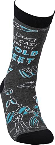 Во случај да добиете ладни нозе свадбени чорапи возрасни унисекс примитиви од Кети, повеќебојни, една големина одговара на повеќето