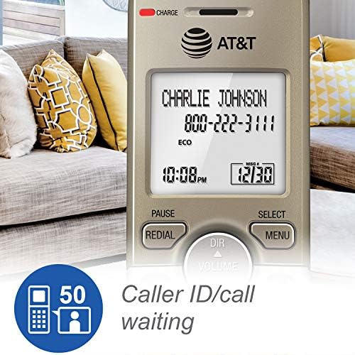 AT&T EL52313 3-HENDSETELELENELENE телефон со систем за одговарање и дополнителни копчиња за позадинско осветлување