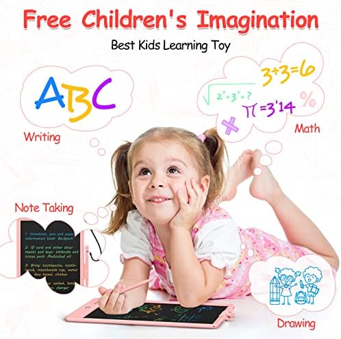 UTIDCI Lcd Пишување Таблета 10 инчен Лавра Одбор-Шарени Екран Дете Цртање Таблета Цртање Рампа, Едукативно Учење Дете Играчки