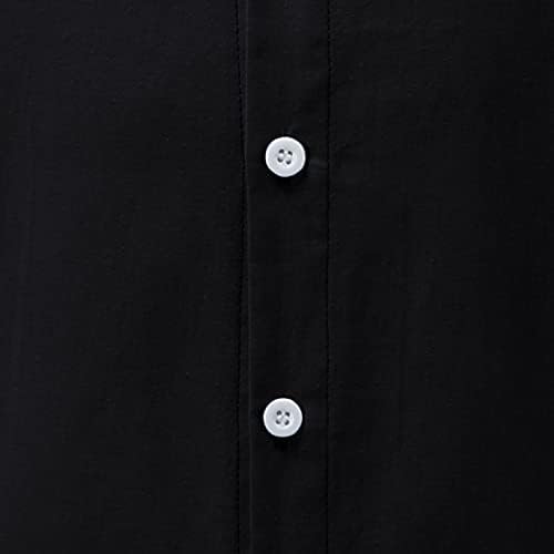 Машки кошули со кратки ракави летни машки обични цврсти кошула Краток ракав Спуштете го копчето за кошула со јака формална кошула