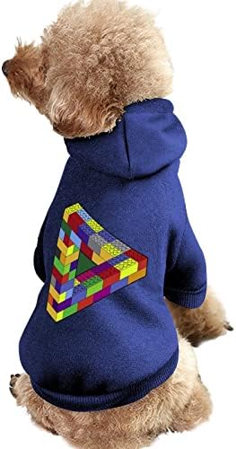 3Д градежни блокови облека за кучиња зимски дуксери за миленичиња меки и топли дуксери за кучиња за мали средни кучиња