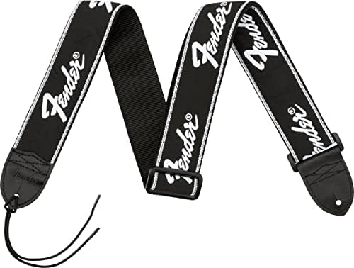 Fender Running Logo Strap за гитара, 2in, црна