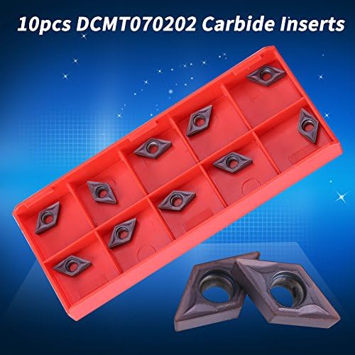 10 парчиња Dcmt070202 Цпу Карбид Совети Вметнува Сечилото Машина Струг Вртење Алатка Со Кутија