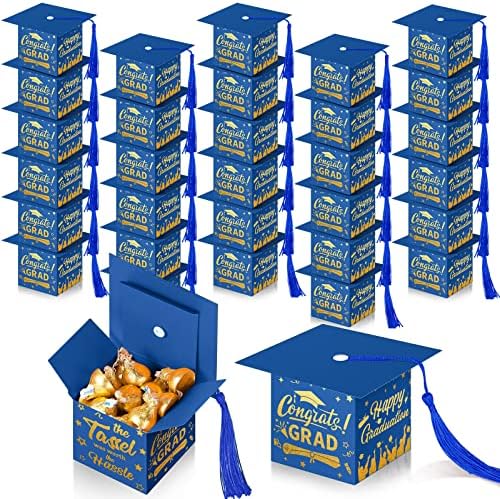 Таобари 30 Еез Капа За Дипломирање Кутија За Бонбони Со Ресел Партија За Дипломирање Фаворизира Подароци За Дипломирање Украси За Дипломирање