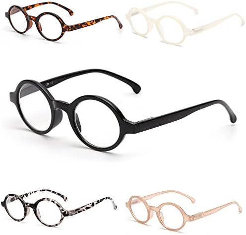 ЈМ 5 Пакет Тркалезни Очила За Читање Пролетни Читачи На Шарки Мажи Жени Очила За Читање