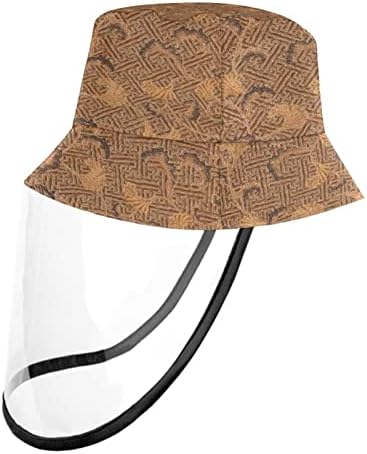 Заштитна капа за возрасни со штит за лице, рибарска капа Анти сонце, јапонски златен божур гроздобер
