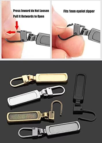 Yzsfirm Metal Zipper Повлечете ја замената црна поправка мала рачка за патент за ранец за чанти за багаж за ранец